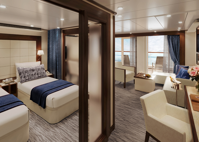 ペントハウス スパ スイート(39.7㎡~ 49.4㎡):落ち着いた雰囲気漂う「スパ&ウェルネス」に直結しております。