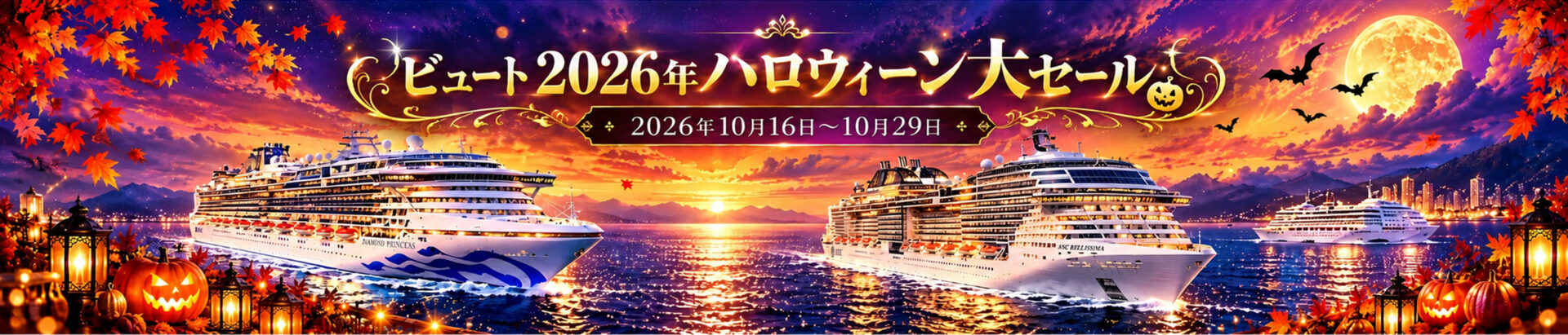 Trick or Cruise!ビュート2026年ハロウィン大セール!
